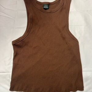 Wild Fable Chocolate Ribbed Tank Top